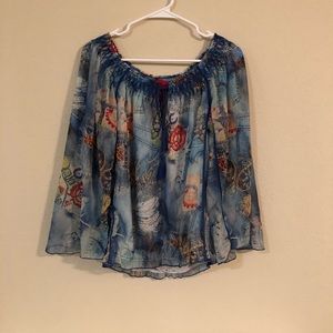 ⭐️ 5/25 Unique Printed Blouse